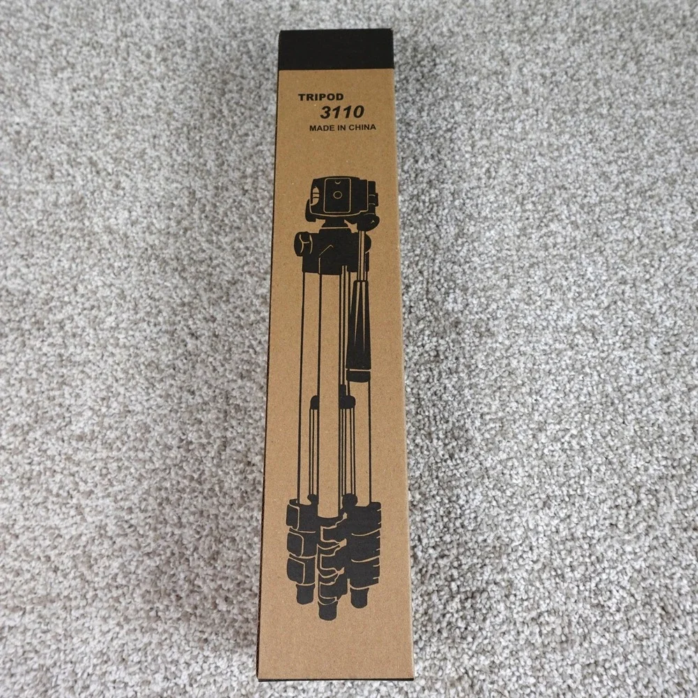 Tripod 3110 Aluminum Camera Stand 4-Section Legs 3-Way Panhead with Bag NEW
